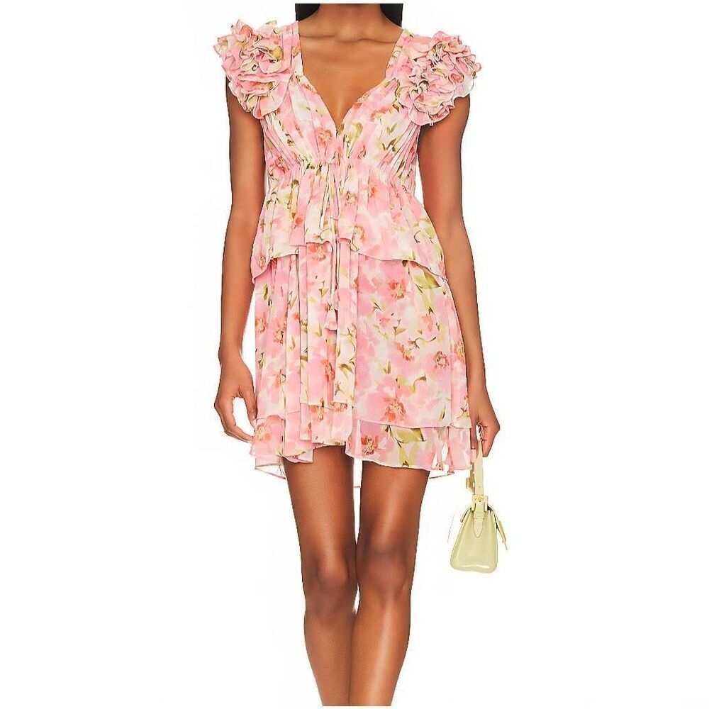 Revolve Misa Los Angeles Lily Dress in Blushing Flora mini medium